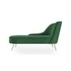 Henz Velvet Chaise Lounger in Green Colour