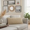Tagus Khaki Knit Cotton Cushion Cover  12X20  Inches