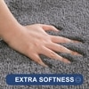 Luxe Home Polyester Newman Contour Bath Mat Set of 2 (Silver 45x75 cm & 40x45)