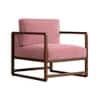 Aura Boucle Fabric Arm Chair in Pink Colour