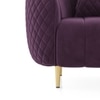 Amora 1 Seater Fabric Sofa In Plumy Purple Velvet Colour