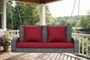 Carry Bird Wicker Patio Furniture Outdoor Balcony Swings In Grey And Maroon Colour