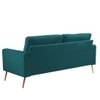 Hilda Fabric Sofa (Teal Blue)