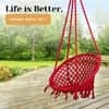 Swingzy Cotton Round Swing for Adults Red Without Accessories