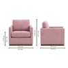 Bobby Boucle Fabric Lounge Chair in Pink Colour