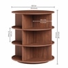 360° Rotating Shoe Rack 3-Tier in Brown – Compact Revolving Shoe Storage Rack