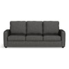 Apollo Compact High Back 3 Seater Fabric Sofa in Steel Colour