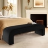 Floran Velvet 2 Seater Ottoman Bench in Black Color