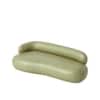 Luxelounge Wood 3 Seater With Upholstery Non Storage Sofa In Green Colour
