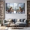 The Castle Decor Games Art Wall Painting Wooden Framed Digital Painting 27x48 Inch (Style 2)