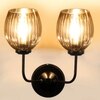 Devansh Metal Electric Wall Light in black Colour with Lavender Shade Count of 2 Lights