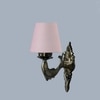 Devansh Metal Electric Wall Light in Antique Gold Colour with Grey Shade Count of 1 Light
