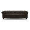 Winchester 3 Seater Leatherette Sofa in Chocolate Colour