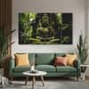 The Castle Decor Lord Buddha Meditation Wall Art Framed Painting 27x48 Inch (Style 9)
