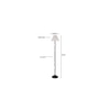 Belle Off White Fabric Floor Lamp with Black Iron Base