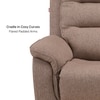 Silvana One Seater Motorized Fabric Recliner in Taupe Beige Colour