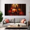 The Castle Decor Goddess Laxmi Wall Painting Wooden Framed 27x48 Inch (Style 2)