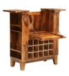 Winfrey Sheesham Wood Bar Cabinet In Rustic Teak Finish