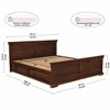 Hearti Solid Wood Queen  Size Upholstered Bed Without Storage (Walnut Finish)