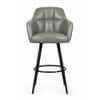 Doe Buck Luxury Faux Leather Counter Height Bar Stool in Sage Colour