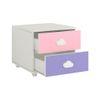 Renata Kids Study Desk cum Drawer Unit on Wheels in English Pink Persian Lilac Colour