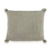 Jersey Chunky Abbey Stone Cotton Knitted Decorative Cushion Cover 16 x 16 Inches