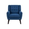 Azriah Boucle Fabric Accent Chair in Blue
