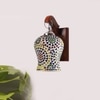 Devansh Solid Wood Electric Wall Light in Brown Colour with Multi Shade Count of 1 Light