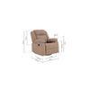 Avalon Fabric One Seater Manual Recliner in Brown Colour