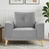 Nency Velvet 1 seater Sofa Grey