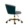 Doe Buck Paolo Teal Houndstooth Upholstered Swivel Office Chair