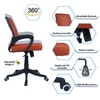 Diicea Mid Back Ergonomic Chair in Orange Colour