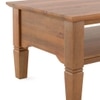 Malabar Rectangular Solid Wood Coffee Table In Amber Walnut Finish