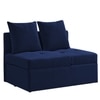 Midora 1 Seater Pull Out Sofa cum Bed  in Navy Blue Colour