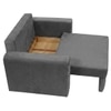 Alfon 1 Seater Velvet Pull Out Sofa Cum Bed with Storage In Dark Grey