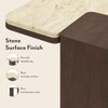 Muro Stone Side Table in Danish Walnut Finish