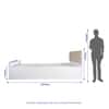 Saimaa Engineered Wood Queen Size Bed In White Finish