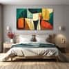 The Castle Decor Abstract Art Wall Painting Wooden Framed Digital Painting 27x48 Inch (Style 3)