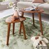 Richelo Solid Wood Nested Tables - Set of 2