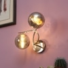 Eliante Modern Wall Lights Mild Steel & Glass Material Gold & Smoke Finish