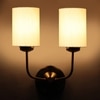 Devansh Metal Electric Wall Light in Gold Colour with off-white Shade Count of 2 Lights