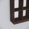 8 Shelves Open Multipurpose Matrix Kitchen Cabinet In Asian Walnut Finish