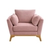 Lorentz Boucle Fabric Lounge Chair in Pink Colour