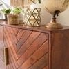 Loga Solid Wood Sideboard in Honey & Gold Finish