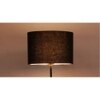 Darion Black Fabric Floor Lamp with Black Iron Base