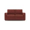 Apollo Compact High Back 2 Seater Fabric Sofa in Dark Coral Colour