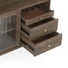 Klint Solid Wood Bar Cabinet (Danish Walnut Finish)