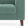 Verona Luxe 1 Seater Fabric Sofa in Dusty Turquoise Velvet Colour