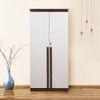 Meridian engineered wood two door wardrobe with Columbian walnut finish