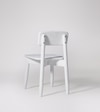 Rota Solid Wood Dining Chair in White Colour